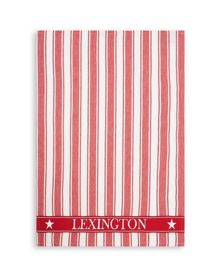 Icons striped kitchen towel Waffle 50x70 cm, Red-white Lexington