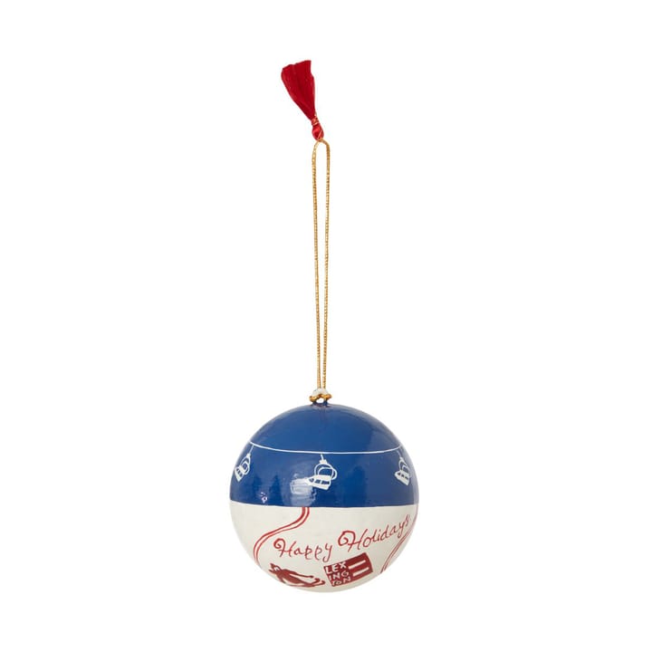 Lexington Papier Maché Christmas tree ball 2-pack
, Blue-white-red Lexington