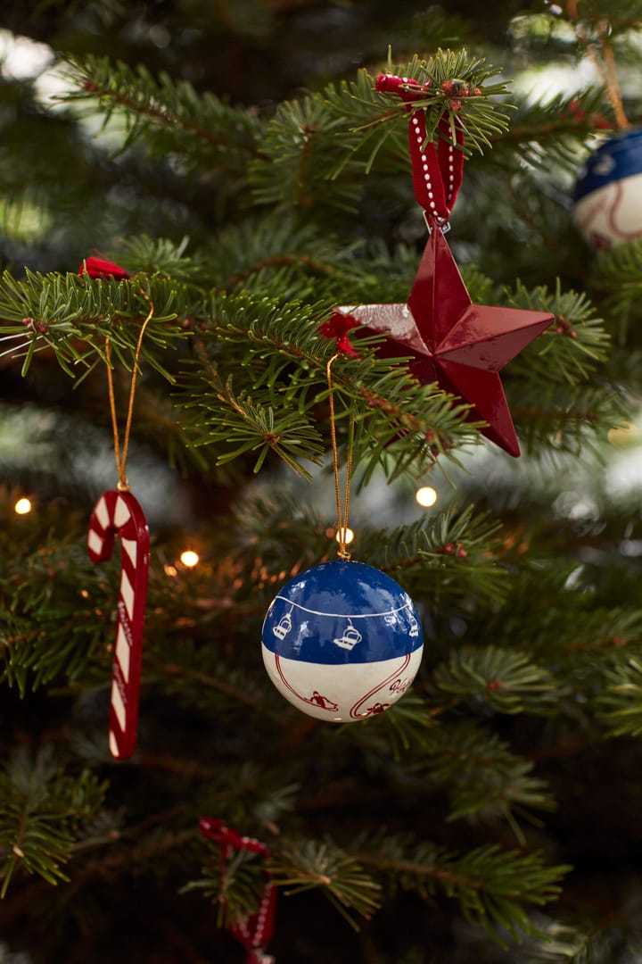 Lexington Papier Maché Christmas tree ball 2-pack
, Blue-white-red Lexington