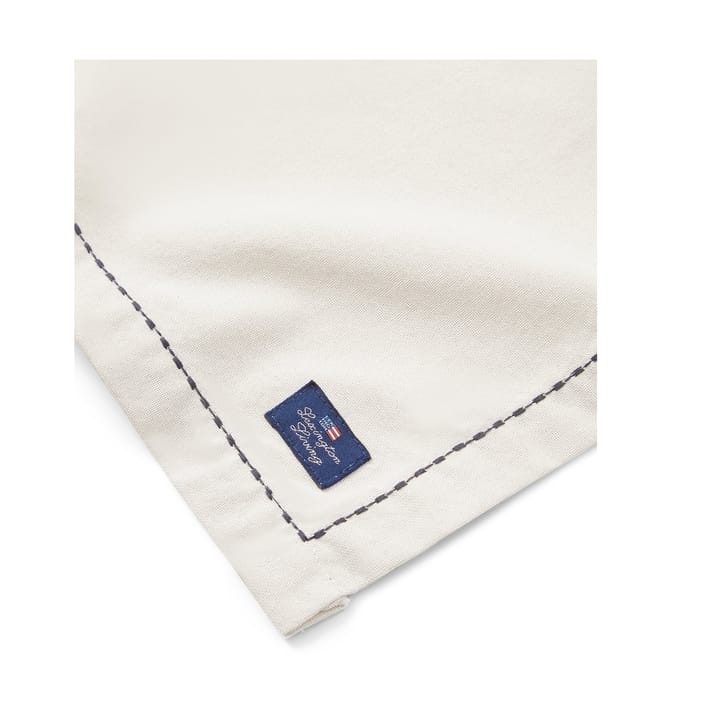 Org Cotton Oxford placemat stitches 40x50 cm, Beige-dark grey Lexington