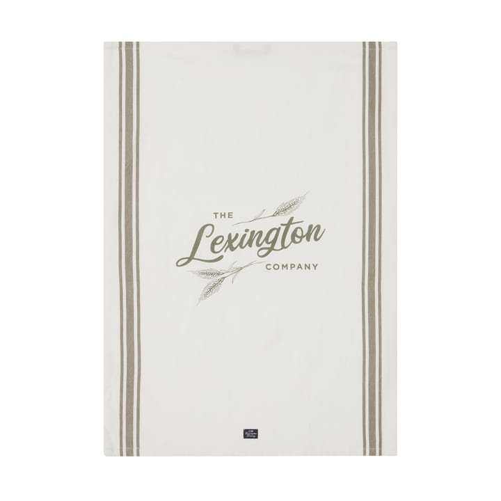 Organic Cotton kitchen towel 50x70 cm - White-olive - Lexington