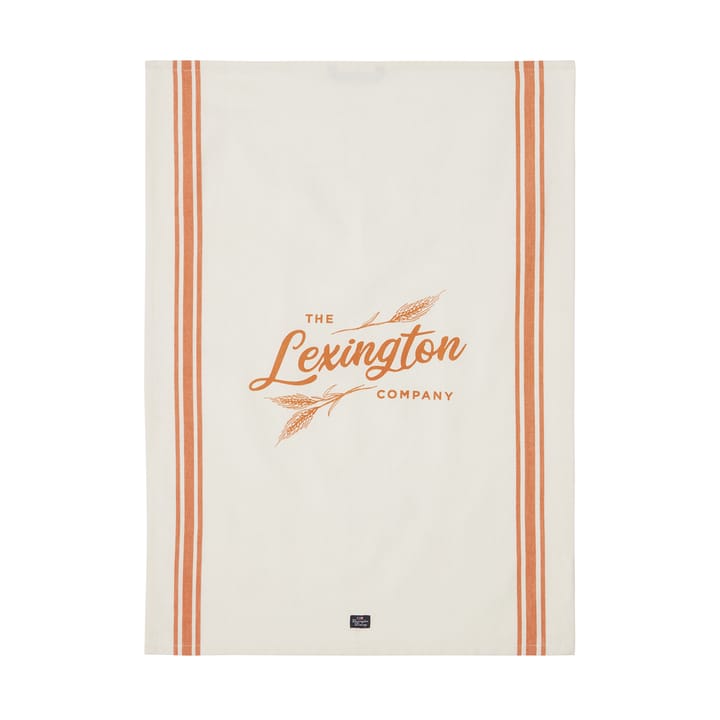 Organic Cotton kitchen towel 50x70 cm, White-orange Lexington