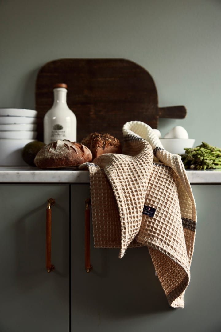 Organic Cotton Waffle kitchen towel 50x70 cm, Beige Lexington