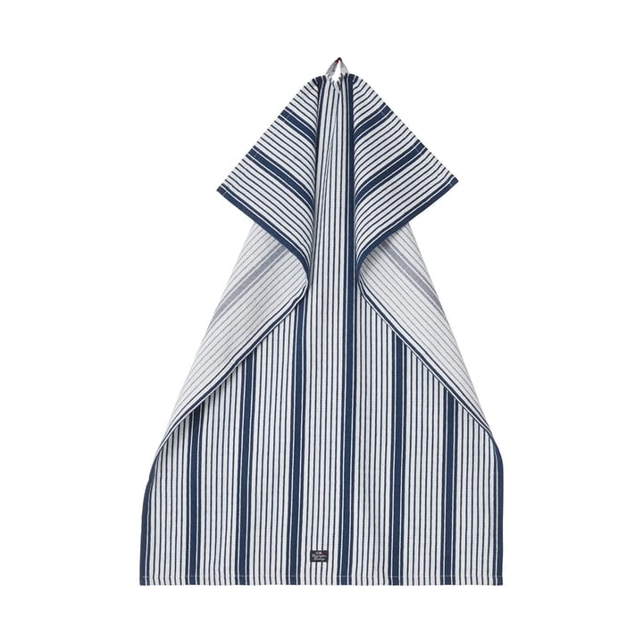 Striped organic cotton kitchen towel 50x70 cm - Navy - Lexington