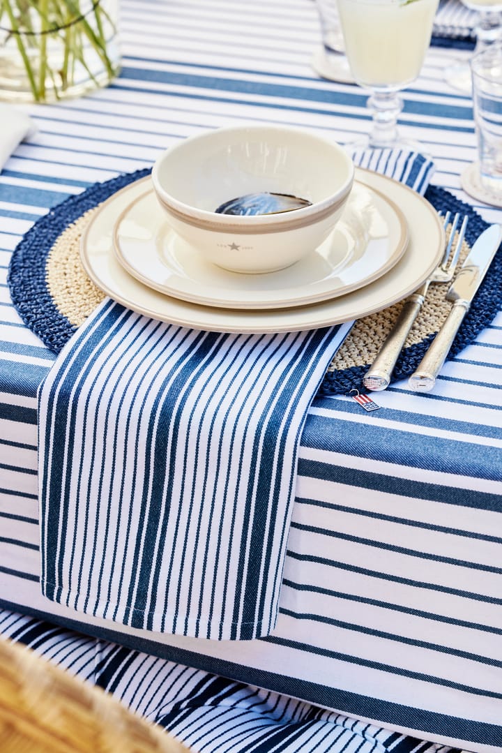 Striped Organic Cotton tablecloth 150x350 cm, Navy Lexington