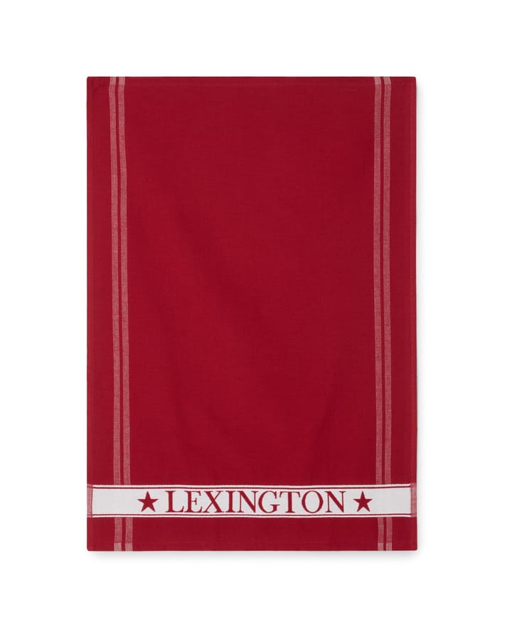 Terry kitchen towel w. stripe 50x70 cm - Red-white - Lexington