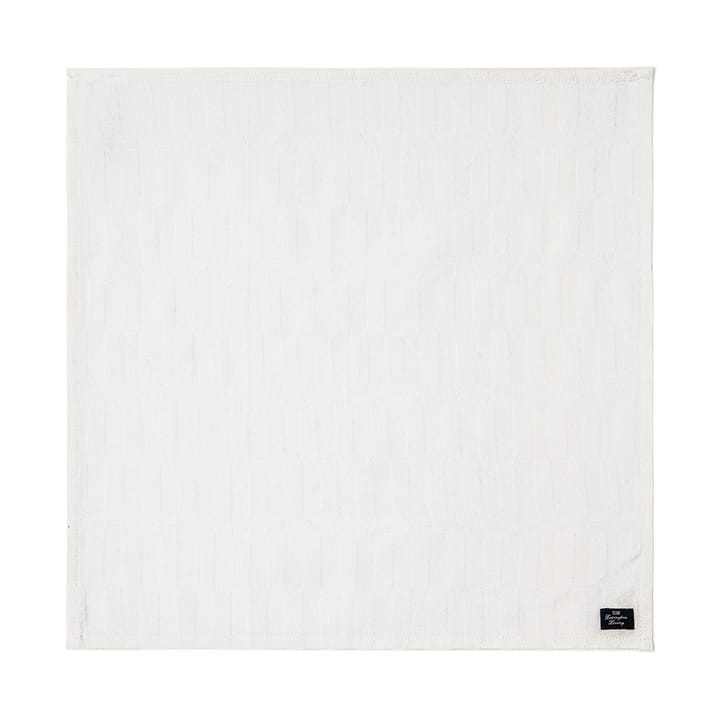 White jacquard cotton napkin 50x50 cm, White Lexington