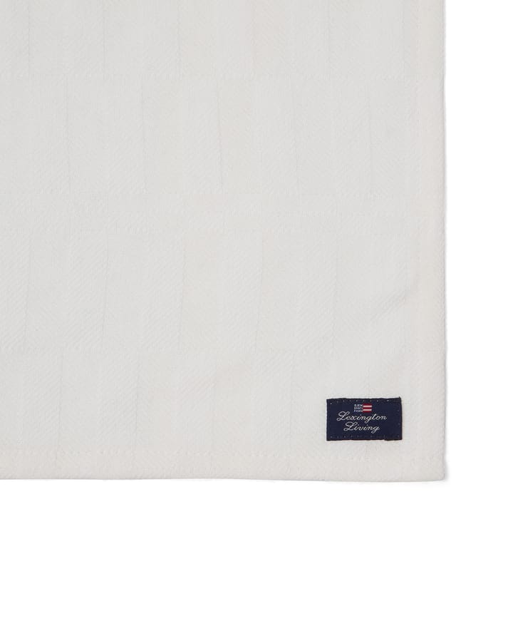 White jacquard cotton napkin 50x50 cm, White Lexington