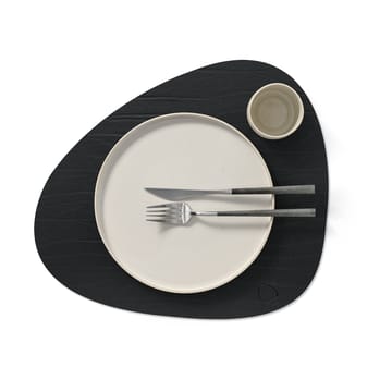 Buffalo placemat reversible curve L 1 pcs - black-nature - LIND DNA