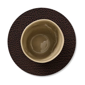 Bull coaster reversible circle 1 pcs - black-brown - LIND DNA