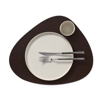 Bull placemat reversible curve L 1 pcs - black-brown - LIND DNA