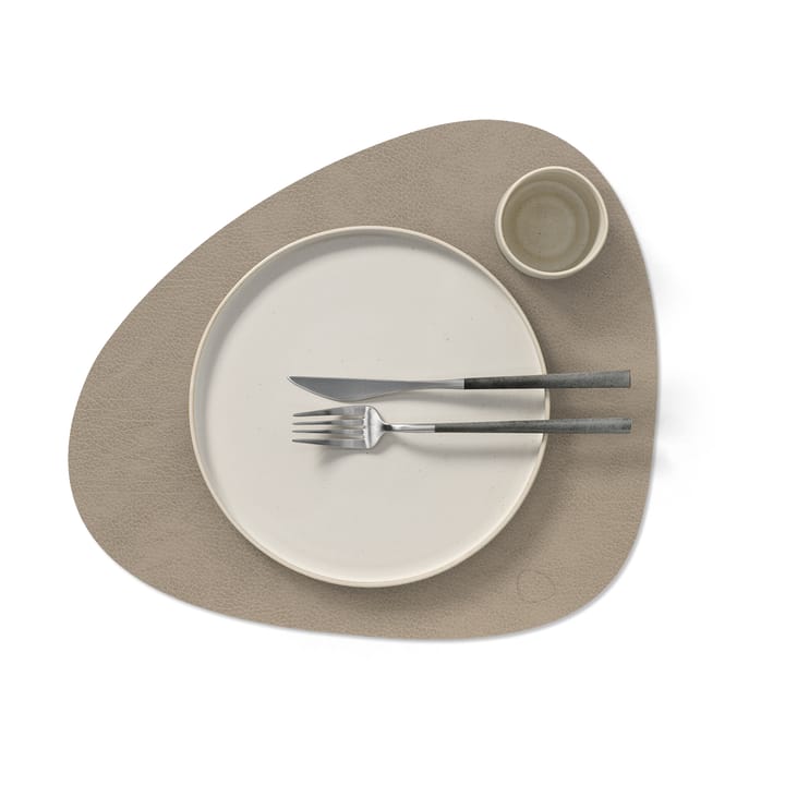 Bull placemat reversible curve L 1 pcs, Warm grey-black LIND DNA