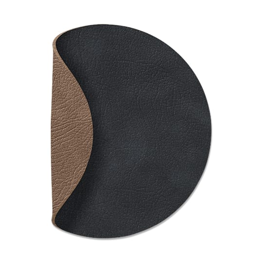 Cloud coaster reversible  circle 1 pcs, Black-brown LIND DNA