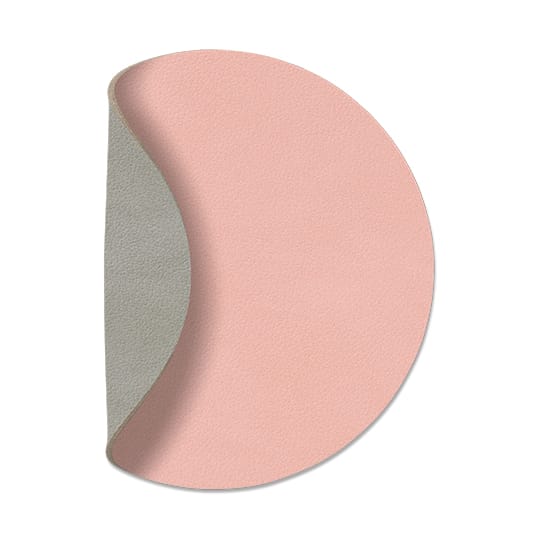 Cloud coaster reversible  circle 1 pcs, pink-light grey LIND DNA