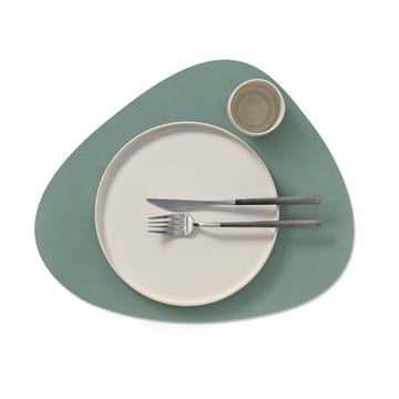 Cloud-Nupo placemat reversible curve L 1 pcs - anthracite-pastel green - LIND DNA