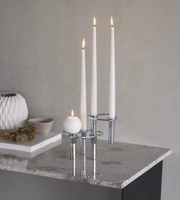 Curve Candlestick - Chrome, tray - LIND DNA