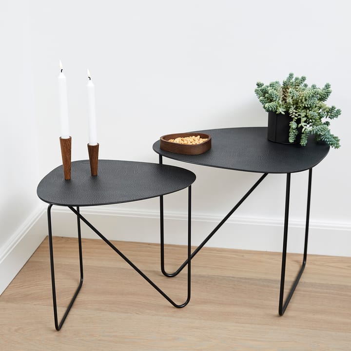 Curve Hippo side table L, black-anthracite LIND DNA