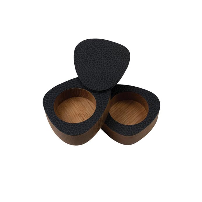 Curve salt & pepper set 2-pack, Natural-black anthracite LIND DNA