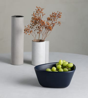 Curve Stoneware bowl M 20x22 cm - navy blue - LIND DNA