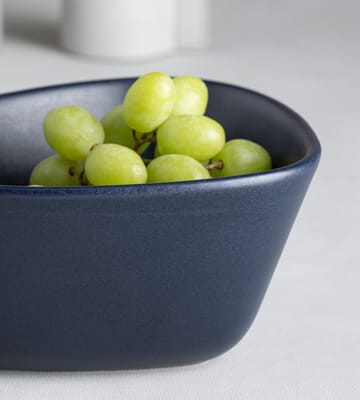 Curve Stoneware bowl M 20x22 cm - navy blue - LIND DNA