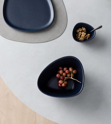 Curve Stoneware bowl M 20x22 cm - navy blue - LIND DNA