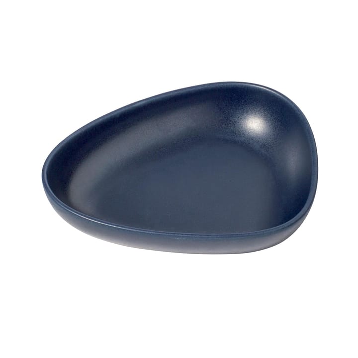 Curve Stoneware deep plate 19x22 cm, navy blue LIND DNA