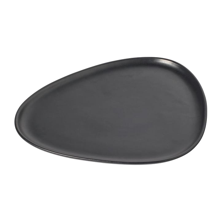 Curve Stoneware plate 26x30 cm, black LIND DNA