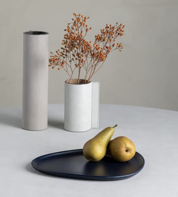 Curve Stoneware plate 26x30 cm - navy blue - LIND DNA