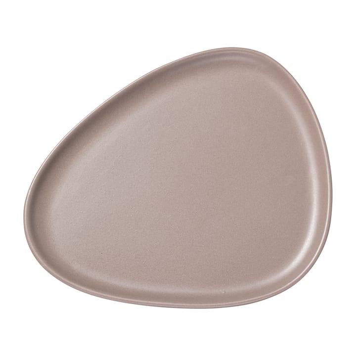 Curve Stoneware plate 26x30 cm, Warm Grey LIND DNA