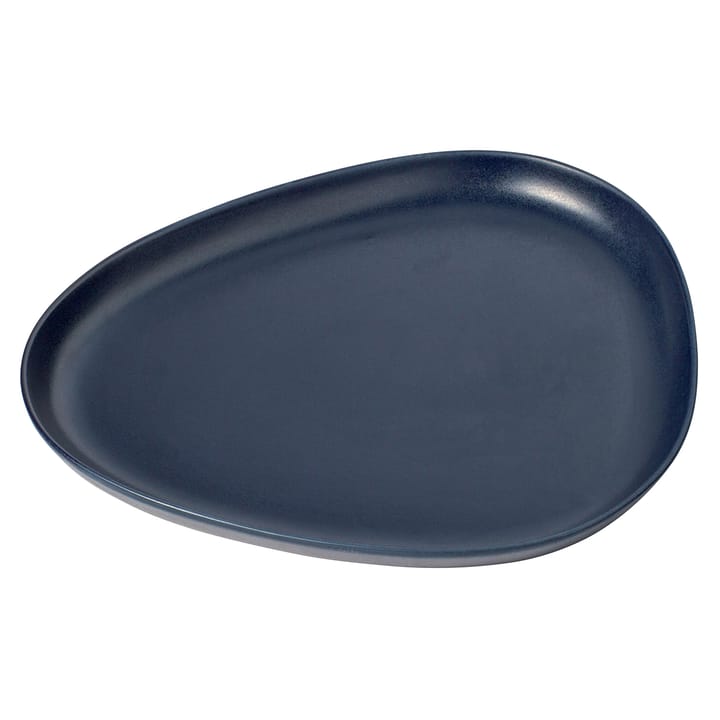 Curve Stoneware serving saucer 30x35 cm, navy blue LIND DNA