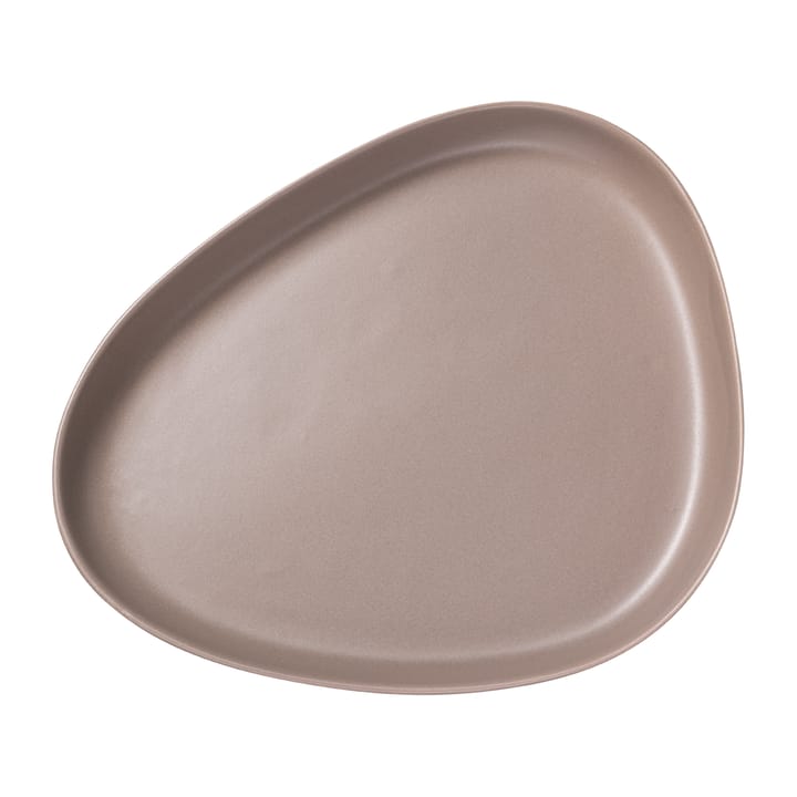 Curve Stoneware serving saucer 30x35 cm, Warm Grey LIND DNA