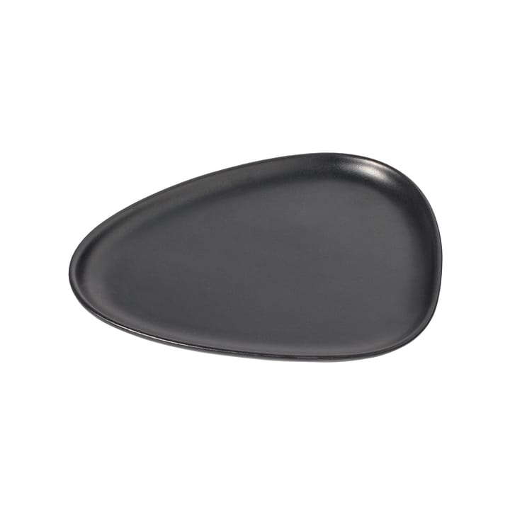 Curve Stoneware small plate 19x22 cm, black LIND DNA