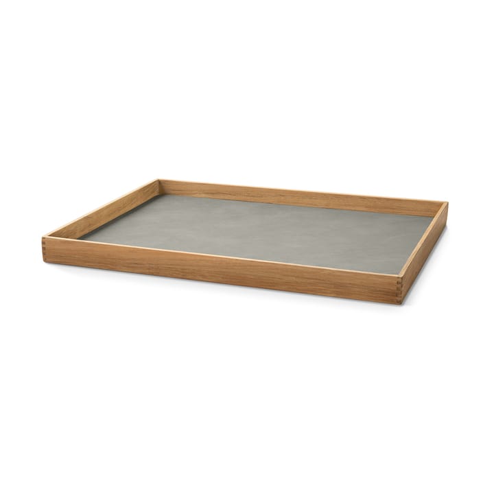 Even teak tray square L, Nupo light grey LIND DNA