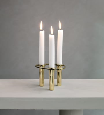 Lind Curve combinable candle sticks 24K gold plated - Triple - LIND DNA