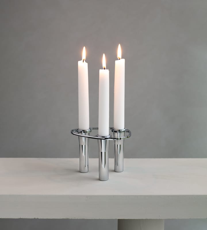 Lind Curve combinable candle sticks chrome, Triple LIND DNA