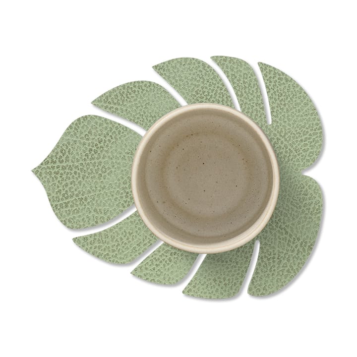 Monstera Leaf Hippo coaster, Olive green LIND DNA