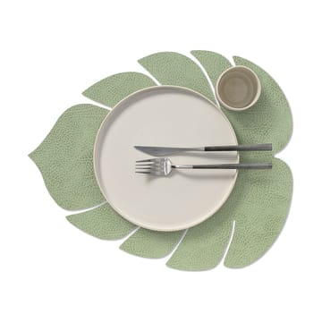 Monstera Leaf Hippo placemat L - Olive green - LIND DNA