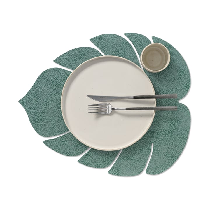 Monstera Leaf Hippo placemat L, Pastel green LIND DNA