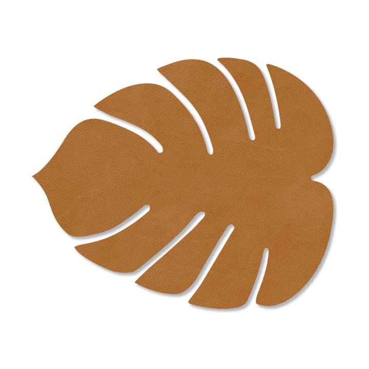 Monstera Leaf Nupo coaster, Burned curry LIND DNA