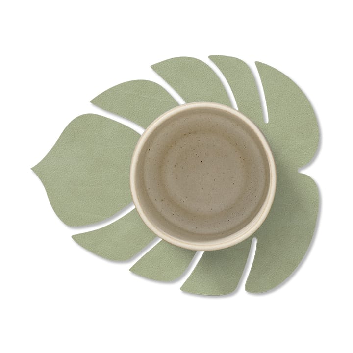 Monstera Leaf Nupo coaster, Olive green LIND DNA