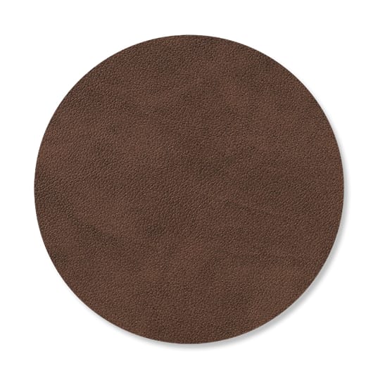 Nupo coaster circle, dark brown LIND DNA