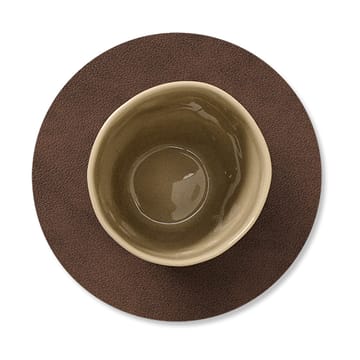 Nupo coaster circle - dark brown - LIND DNA