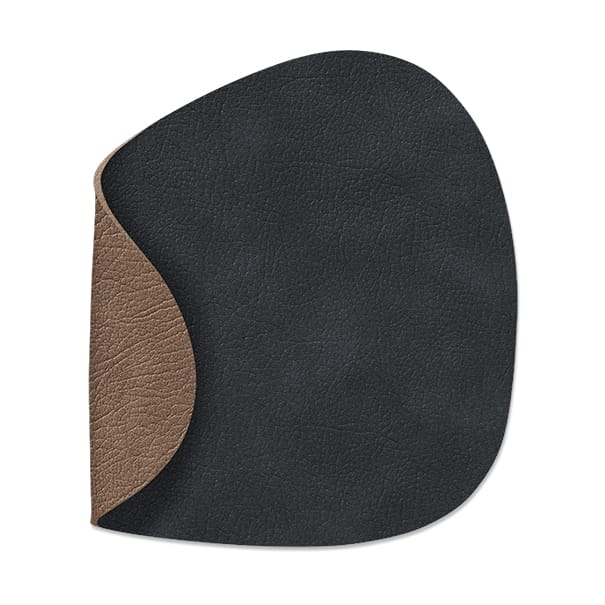 Nupo coaster reversible curve 1 pcs, Black-brown LIND DNA