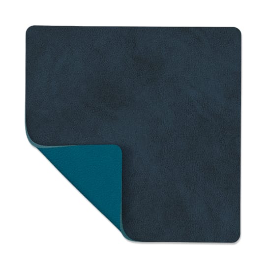 Nupo coaster square reversible 1 pcs - Midnight blue-petrol - LIND DNA