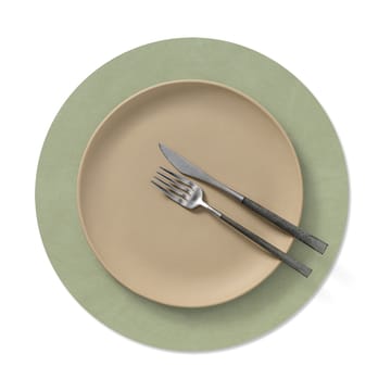 Nupo placemat circle reversible M 1 pcs - Dark green-olive green - LIND DNA