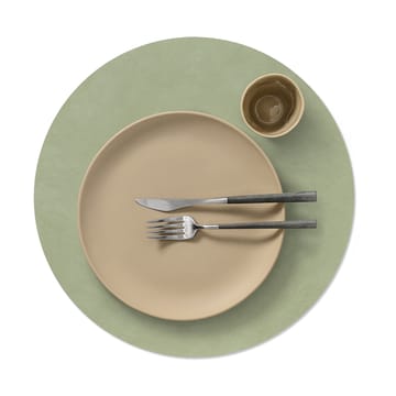 Nupo placemat circle reversible XL 1 pcs - Dark green-olive green - LIND DNA