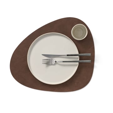 Nupo placemat curve L - dark brown - LIND DNA