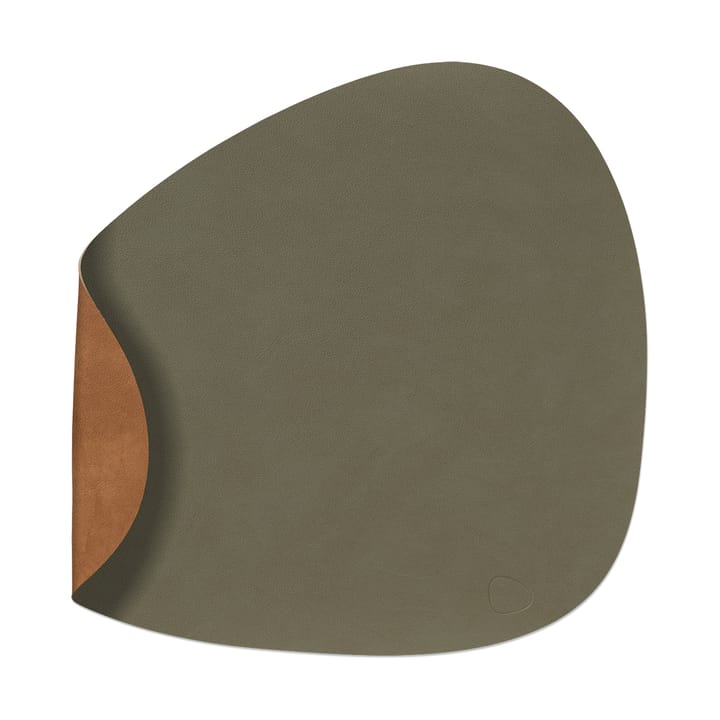 Nupo placemat reversible curve L 1 pc - Army green-nature - LIND DNA