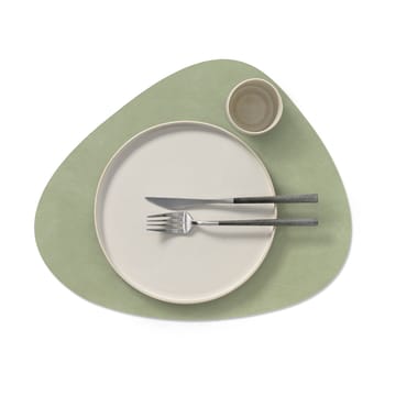 Nupo placemat reversible curve L 1 pc - Dark green-olive green - LIND DNA