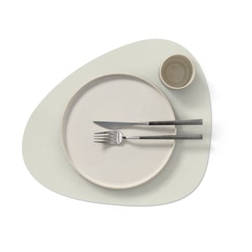 Nupo placemat reversible curve L 1 pc - Linen-Flint grey - LIND DNA